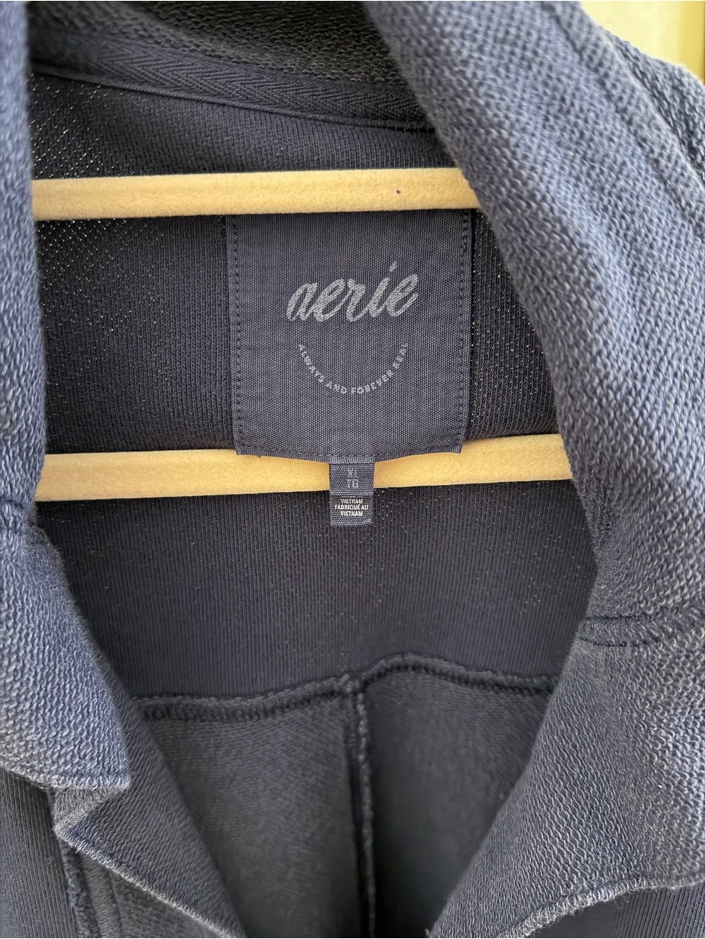 NWOT Aerie Women's Navy Pullover Tunic Sweatshirt SZ XL - Picture 3 of 8